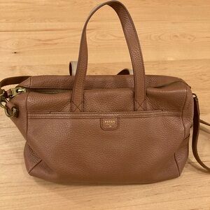 Fossil Tan Leather Satchel
